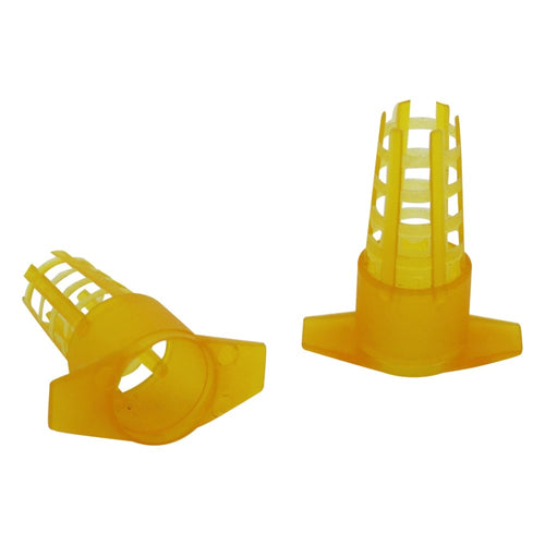 30Pcs Beekeeping Tools Yellow Plastic Bee Queen Cage Protective Cover Beekeeping Tools Cell Protector Cages